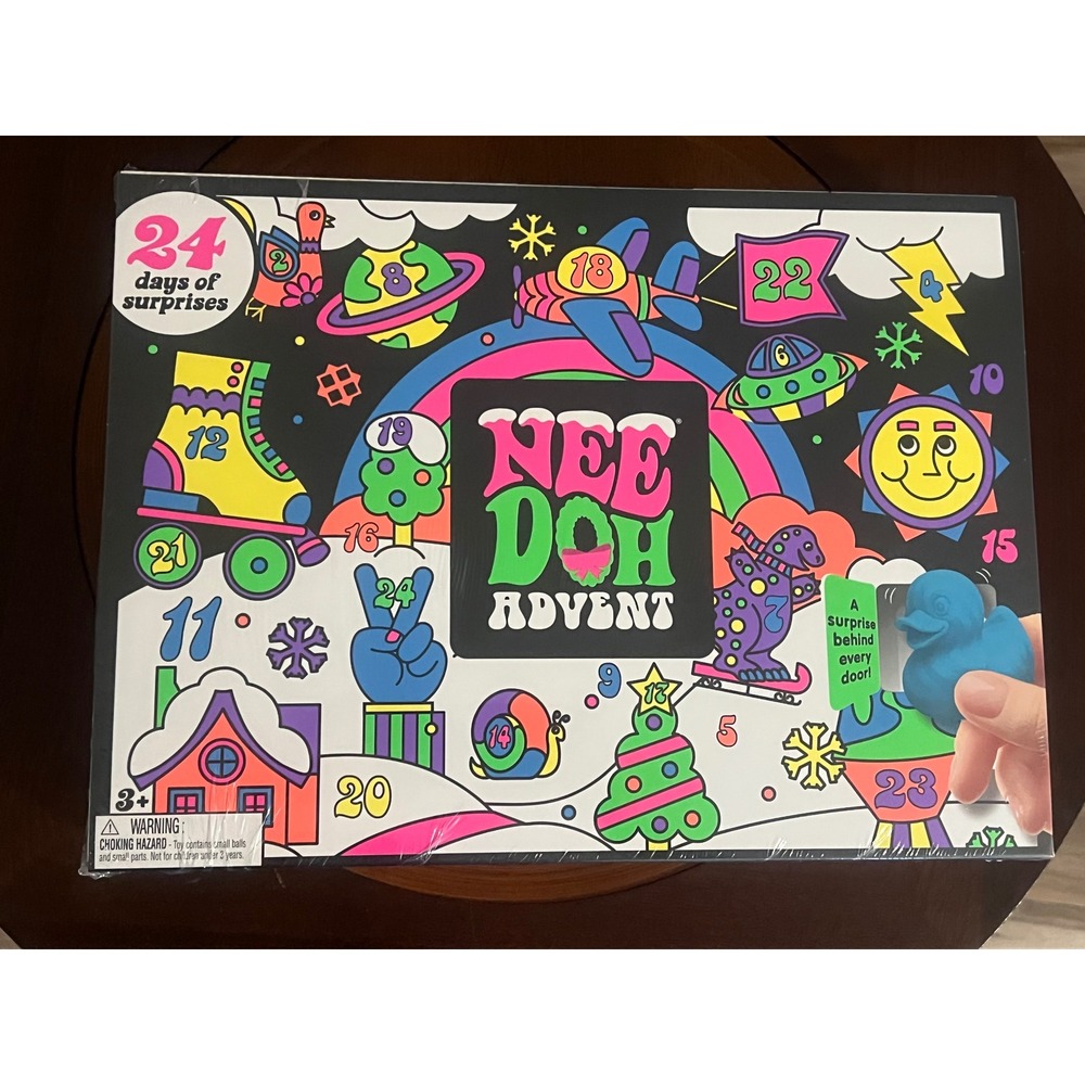 NeeDoh Christmas Edition Advent Calendar 24 Days Sensory Fidget Toys NEW Sealed